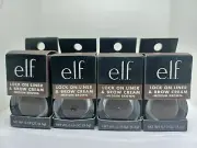 Lot of 4 e.l.f. ELF Lock On Liner & Brow Cream NIP 81943 - Medium Brown NEW