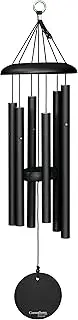 Corinthian Bells by Wind River - 27 inch Black Wind Chime for Patio, Backyard, Garden, and Outdoor Decor (Aluminum Chime) Made in The USA