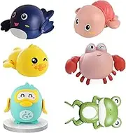 Baby Bath Toys,Cute Animal Clockwork Bathtub Swimming Pool Toy for 1-3 Years Boy Girls Gifts Swim Pool Bath Toys for Toddler Bathtub Toys,Preschool Toddler Pool Toys 6pcs Set (6 Animal)