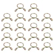 Fuel Line Hose Clips, 18Pcs 9.5mm Zinc Plated 65Mn Steel Tubing Spring Clamps