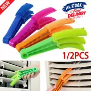 1/2x Window Blind Cleaner Blinds Washable Duster Groove Pronged Microfibre Brush