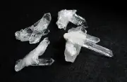 Natural terminated mini Clear Quartz Crystal Clusters Cute 4pc set AU seller