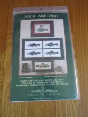 Fish American Flag Jan Kornfeind 1990s Wallhanging Applique PATTERNS Fishing