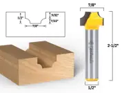 7/32" Radius Round Over Groove Router Bit - 1/2" Shank - Yonico 13081