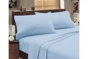 Abrazo Flannelette 175GSM Cotton Sheet Set (Blue) - King