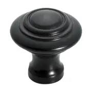 3687 Cupboard Knob Domed Iron Matte Black D25xP24mm