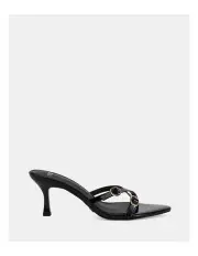 [Novo Shoes] Valkyrie Heeled Sandals in Black Patent