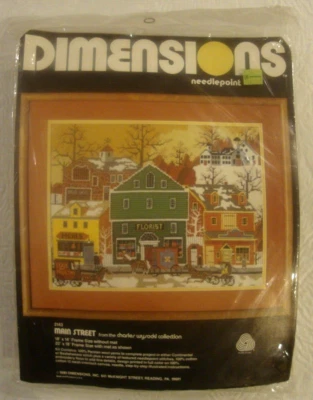1980 Dimensions Needle Point Kit Charles Wysocki MAIN STREET #2143 NEW SEALED