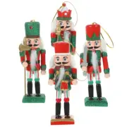 4 Pcs Christmas Nutcrackers Ornament Pendant Classic Decorations Practical