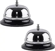 Super Z Outlet Call Bell 2-Pack - Classic Service Bell for Desk, Counter, or Reception 3.35", Gleaming Stainless Steel, Corrosion-Resistant, for Home, Office, School