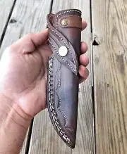 Lot 12 Sheath-HandMade Fix blade Knife Leather Sheath Belt Carry HolsterVertical