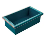 HIGOLD B Series Pull Out Wardrobe Basket - Deep - Fits 900mm Cabinet - Teal Finish