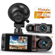Dash Cam Front and Inside, FHD Dashcams for Cars with 64GB Card Dash Camera