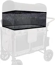 Stroller Wagon Sunshade Net for Wonderfold W4 W2 Breathable Mesh Bug Net Cover Foldable Sun Shade with Sun Shade Stretchable Edges Universal Mosquito Net Black