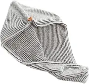 Healeved Hair Drying Cap Fast Hair Dryer Microfiber Towel Wrap Quick Drying for Women Girls Ladies (Grey)