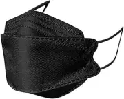 50 Pcs Black KF94 Protective Face Mask BFE ≤ 95% Disposable KF94 Masks