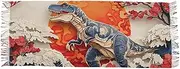 [AIXIWAWA] Women's Pashminas Scarf Dinosaur Oriental Print, Shawls Wrap Lightwight with Tassel for Evening Dress Dinner Party, Multicolor
