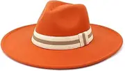 [AOBRICON] Big Brimmed Fedora Hat Accessories Fedora Hat Men Panama Hat Fedora Hat Large Brimmed Hat Church Hat (Color : 6, Size : One Size), 6, One size