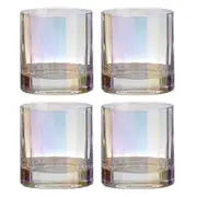 4PK Tempa Ava 305ml/9cm Crystal Whisky Glass Tumbler Drinkware Cup Set Opal
