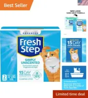 Veterinarian Recommended Unscented Clumping Cat Litter - 15 Day Odor Control