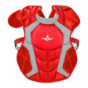All-Star System Seven Pro NOCSAE Adult Baseball Catchers Chest Protector Scarlet