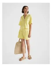 [Seed Heritage] Multi Short in Lemon Drop Stripe