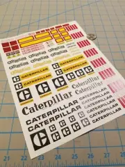 New Caterpillar Scale VINTAGE Construction Decals for 1:12/1:14/16 RC