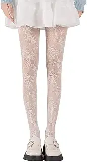 [YueJieSelected] Tights Women's Pattern, White, 18