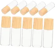 Healeved 10Pcs Refillable Glass Roller Bottles with Grain Caps Essential Oil Bottles for Perfume Travel Friendly Leakproof Design Portable and Lightweight for