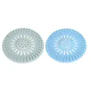 Bathroom Drain Hair Catcher Bath Stopper Sink Strainer Filter Shower Covers - 2pcs - Blue