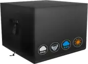 40 Inch Square Fire Pit Cover for 36-40 Inch 600D Firepit Table. Heavy Duty Wate