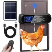 Automatic Chicken Coop Door Solar Powered, LCD Screen Electric Auto Chicken C...