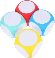 COMNESTBI 4pcs Six-Sided Dice Toy: Blank Foam Dice Wipe Off Dry Erase Blocks Cubes Teaching Aid Tool Educational Learning Playing Game Props