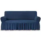 NICEEC Sofa Slipcover Blue Sofa Cover 1 Piece Easy Fitted Sofa Couch Cover Un...