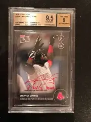 2016 TOPPS NOW 389-B DAVID ORTIZ OLDEST TO 30 HR AUTO BGS 9.5 GEM MINT PAPI /99