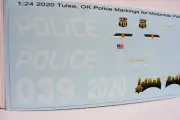 Tulsa OK Police 1:24 Water Slide Decal set Fits 2015 Motormax Police SUV