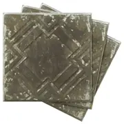 Vintage 32cm Pressed Tin Panel Style:8, Zinc White 1 Piece