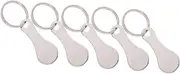 SEWACC 5Pcs Shopping Trolley Tokens with Key Rings Portable Keychain Design for Easy Access to Supermarket Cart Tokens Lightweight and Shopping Trolley Remover