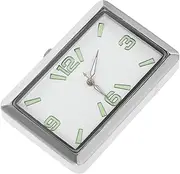 Car Clock Car Digital Clock Auto Mini Clock Car Interior Clock Small Dashboard Clock Automotive Watch Clock for Dashboar Car Air Conditioner Clock for Auto Dash Alloy Silver