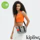 Kipling 黑綠抽象印花大開口肩背包-MINTA