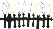 SOPOTUTU 1 Set Easter Scratch Crafts DIY Cross Ornaments for Easter Parties Art Projects and Family Fun Days Scratch for