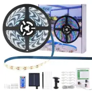 ZCFINE Solar Strip Lights with Remote,300 LED/16.4Ft，with 8 Lighting Modes Au...