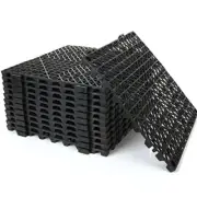 12 Pack 11.8" x 11.8" Interlocking Rubber Floor Tiles Non Slip Shower Floorin...