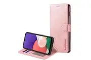 Samsung Galaxy A22 5G Case, SupRShield Wallet Leather Flip Magnetic Stand Case Cover (Rose Gold)