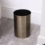 Brass Gold Textured Metal Waste Bucket Paper Bin Office Bathroom Bedroom Rubbish