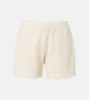 [Tory Burch] Tory Burch Jacquard cotton-blend terry shorts AU 16 white