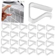 24 Pieces Transparent Clear Tablecloth Clips, Plastic Table Cloth