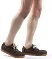 Allegro Unisex 20-30 mmHg XL Tan - Essential 111 Cotton Compression Sock - Calf