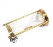 Brass Solid Table Top Decor Glass Hourglass Sand Clock Sand timer Christmas G