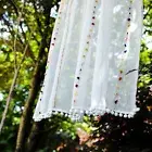 Window Curtain Plush Ball Home Decor Window Decor Window Sheer Easy to Install